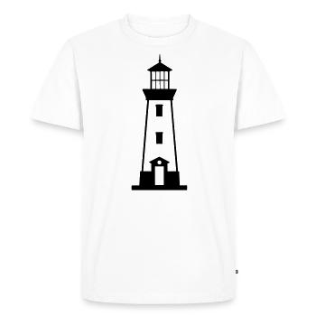 Lighthouse - Men's Premium Organic T-Shirt - white - Front - Nico (187cm)