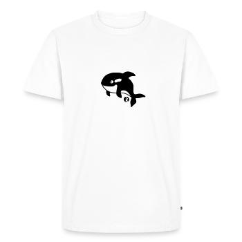 Orka - Orca - Wal - Whale - Men's Premium Organic T-Shirt - white - Front - Nico (187cm)