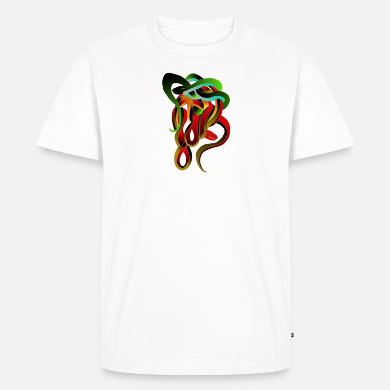 Snakes - Männer Premium Bio T-Shirt - Weiß