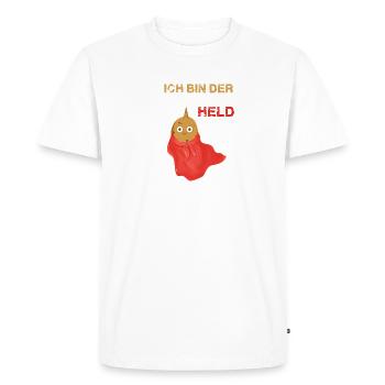 potato hero,hero,potato,comic - Men's Premium Organic T-Shirt - white - Front - Nico (187cm)