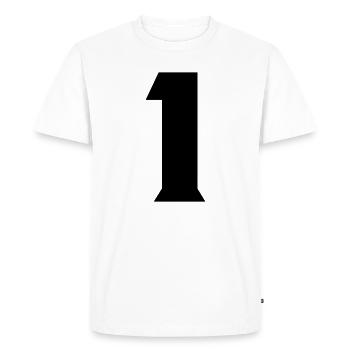 1 - T-shirt Premium bio Homme - blanc - Devant - Nico (187cm)