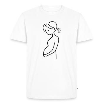 enceinte - T-shirt Premium bio Homme - blanc - Devant - Nico (187cm)