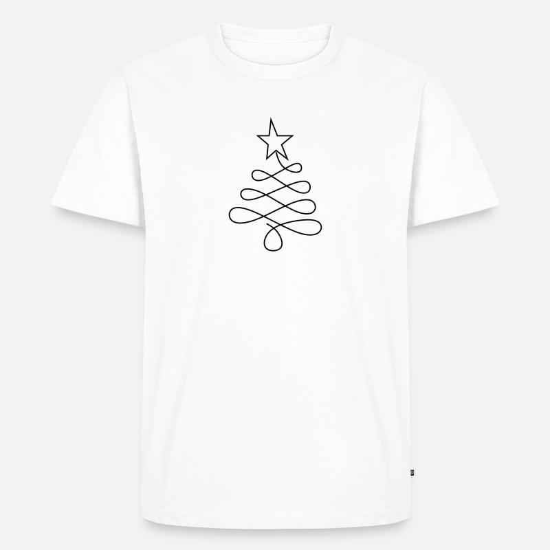 Weihnachtsbaum - Männer Premium Bio T-Shirt - Weiß
