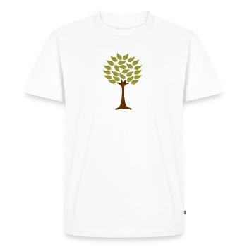 Arbre de Vie - T-shirt Premium bio Homme - blanc - Devant - Nico (187cm)