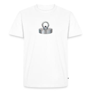 Magnet Fishing Shirt - Magnet - Magnetfisher - Men's Premium Organic T-Shirt - white - Front - Nico (187cm)