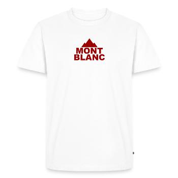 Montagne Mont-Blanc - T-shirt Premium bio Homme - blanc - Devant - Nico (187cm)