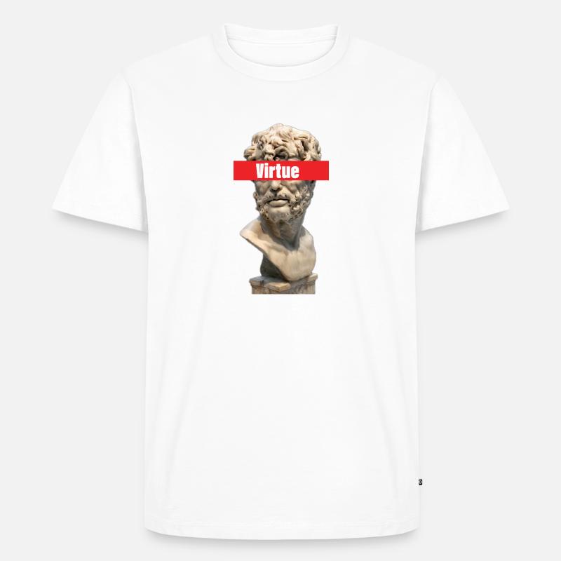 Seneca Sprm. - Männer Premium Bio T-Shirt - Weiß