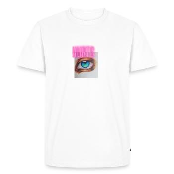 Amour, Relation, Séparation, Larmes, Rêver, Ressentir - T-shirt Premium bio Homme - blanc - Devant - Nico (187cm)
