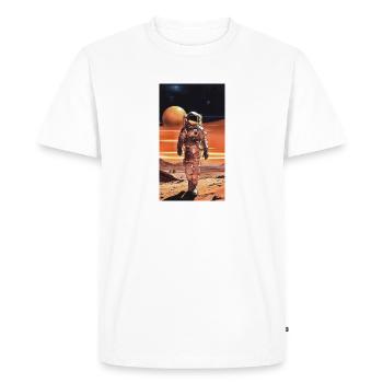 Le Dernier Martien - T-shirt Premium bio Homme - blanc - Devant - Nico (187cm)