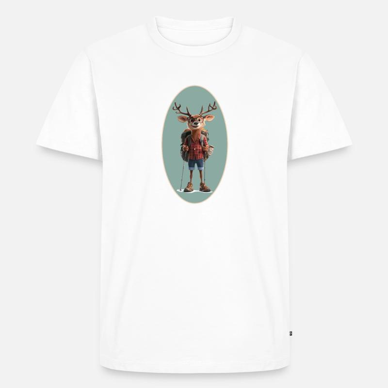 Steinbock - Männer Premium Bio T-Shirt - Weiß