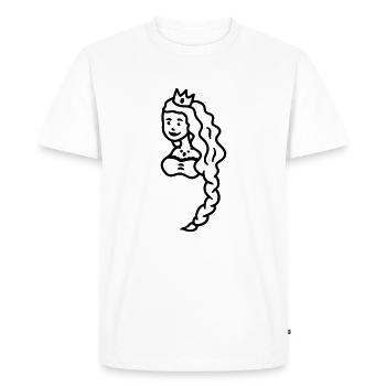 cheveux de princesse - ligne - T-shirt Premium bio Homme - blanc - Devant - Nico (187cm)