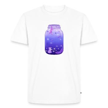 Chats dans le pot Galaxy - T-shirt Premium bio Homme - blanc - Devant - Nico (187cm)