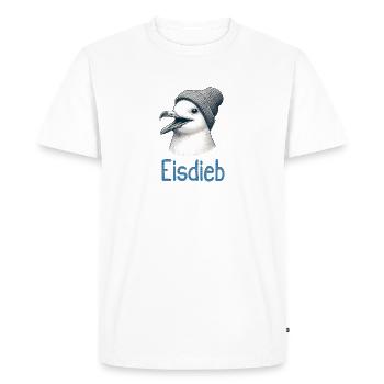 Moin Seagull Oiseau Crème Glace Crème Voleur de Glace Côte Mer du Nord - T-shirt Premium bio Homme - blanc - Devant - Nico (187cm)