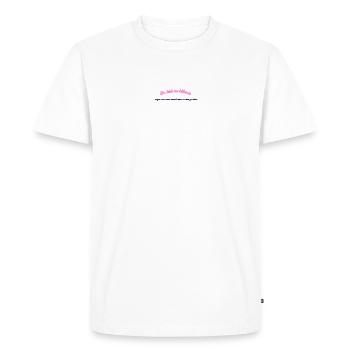 cooler spruch - Männer Premium Bio T-Shirt - Weiß - Vorne - Nico (187cm)
