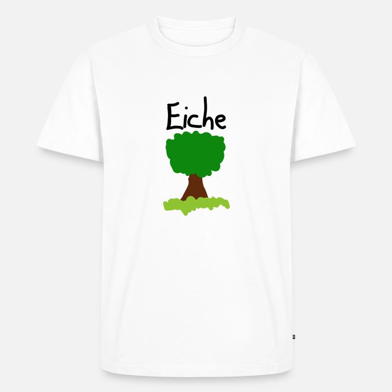 Eiche Baum - Männer Premium Bio T-Shirt - Weiß