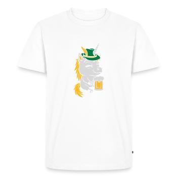 Party Unicorn Beer Drink - Men's Premium Organic T-Shirt - white - Front - Nico (187cm)