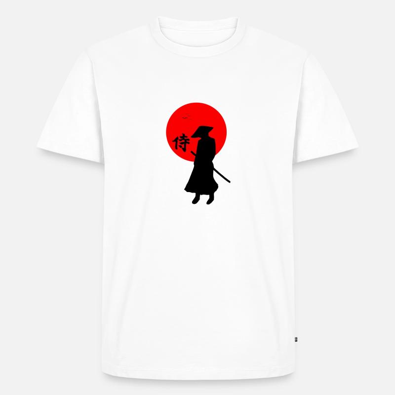 Samurai - Männer Premium Bio T-Shirt - Weiß