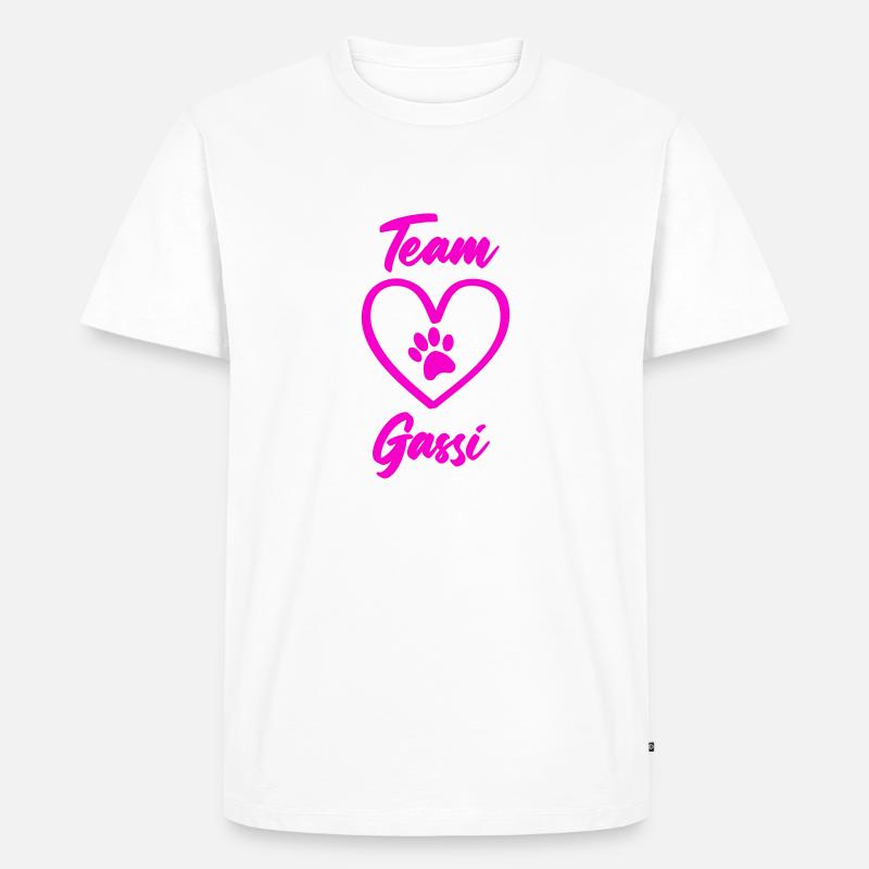 team gassi pfote liebe - Männer Premium Bio T-Shirt - Weiß