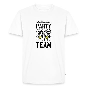 Skeleton Beer Party Team - Men's Premium Organic T-Shirt - white - Front - Nico (187cm)