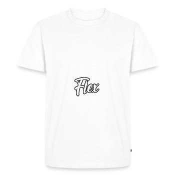 Besoin d’argent pour Flex - T-shirt Premium bio Homme - blanc - Devant - Nico (187cm)