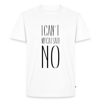MON CAT A DIT NON - T-shirt Premium bio Homme - blanc - Devant - Nico (187cm)