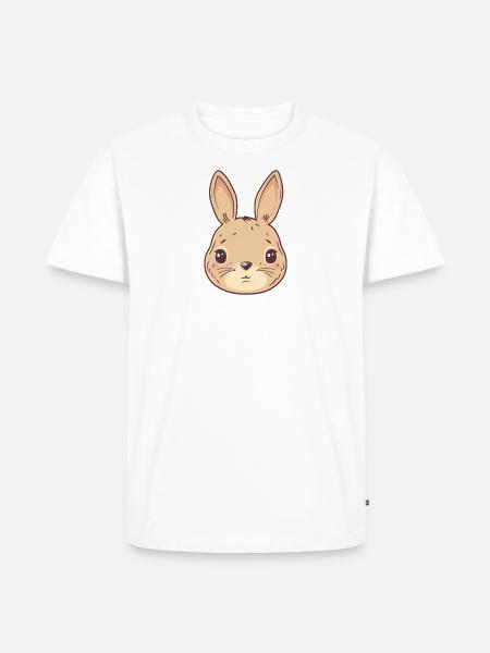 Hasenzahn Hoppelhase Osterhase - Männer Premium Bio T-Shirt - Weiß