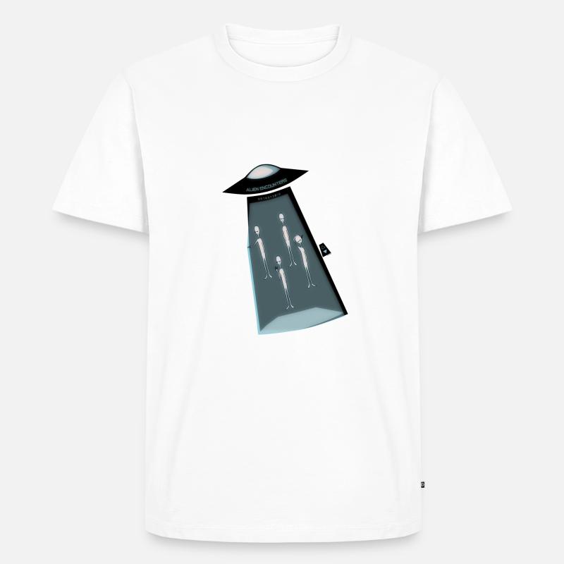 Alien Encounter - Männer Premium Bio T-Shirt - Weiß