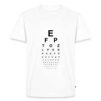 T-Shirt Voir blanc et noir - T-shirt Premium bio Homme - blanc - Devant - Nico (187cm)