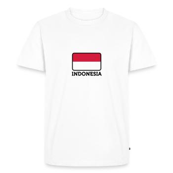 Drapeau national de l Indonésie - T-shirt Premium bio Homme - blanc - Devant - Nico (187cm)