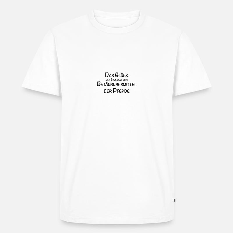 glück der Pferde - Männer Premium Bio T-Shirt - Weiß
