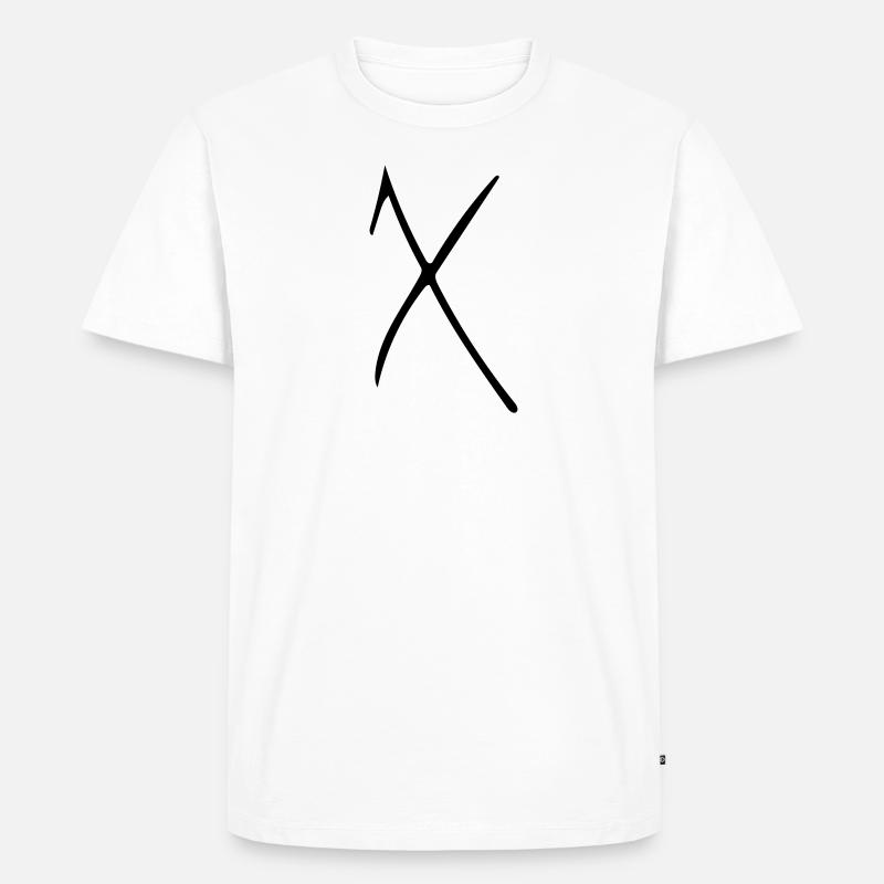 Das X - Männer Premium Bio T-Shirt - Weiß