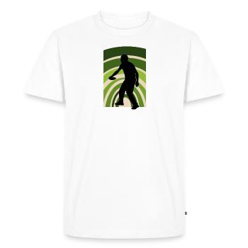 Frisbee Disc Golfer - Men's Premium Organic T-Shirt - white - Front - Nico (187cm)