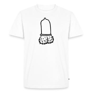 pénis - T-shirt Premium bio Homme - blanc - Devant - Nico (187cm)