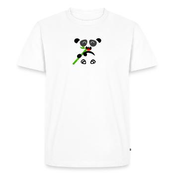 Panda - Men's Premium Organic T-Shirt - white - Front - Nico (187cm)