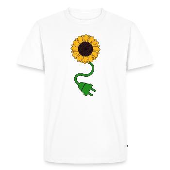 tournesol go green nature conservation révolution verte - T-shirt Premium bio Homme - blanc - Devant - Nico (187cm)