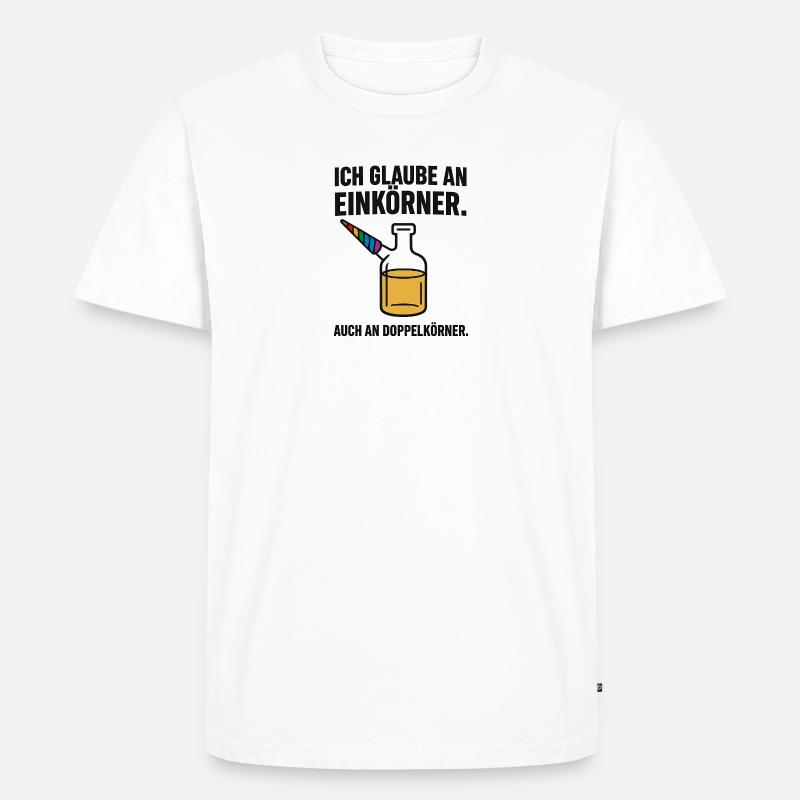 Ich glaube an Einhörner - Männer Premium Bio T-Shirt - Weiß