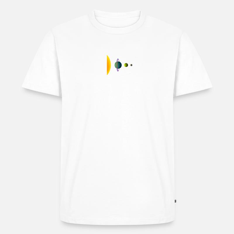 Planètes alignées - T-shirt Premium bio Homme - blanc