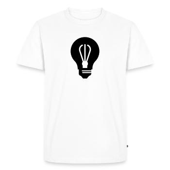 Ampoule - T-shirt Premium bio Homme - blanc - Devant - Nico (187cm)