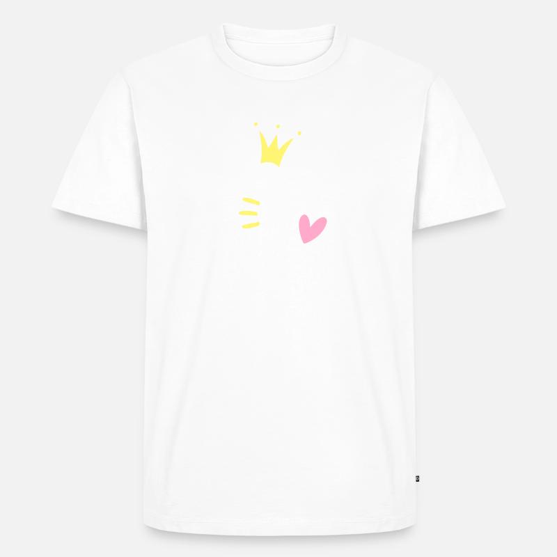 Buchstabe K Anfangsbuchstabe Krone - Männer Premium Bio T-Shirt - Weiß