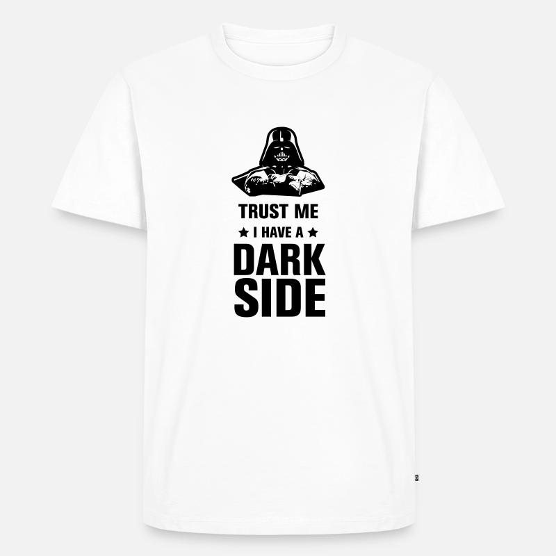 Dunkle Seite - Männer Premium Bio T-Shirt - Weiß
