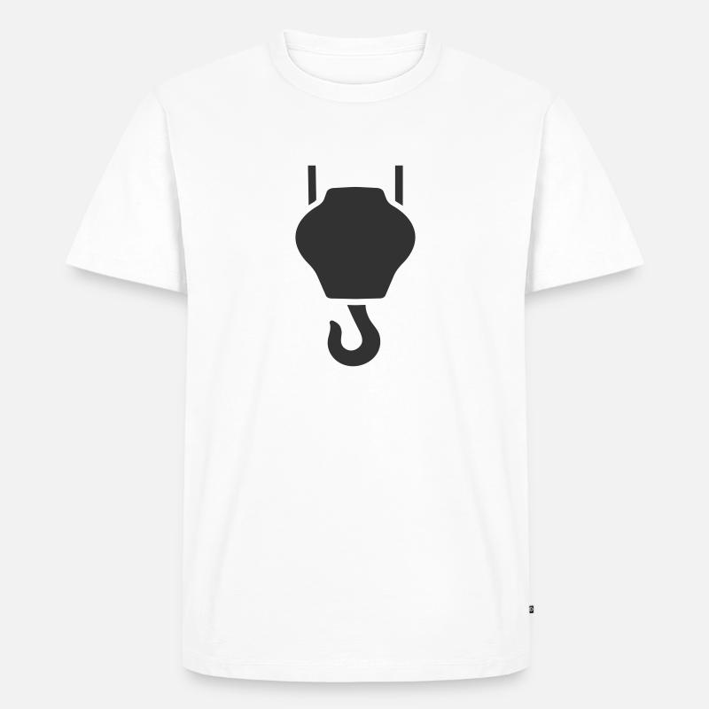 Industriekranhaken Hebehaken oder Hebehaken - Männer Premium Bio T-Shirt - Weiß