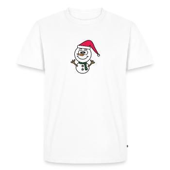 Bonhomme de neige - T-shirt Premium bio Homme - blanc - Devant - Nico (187cm)