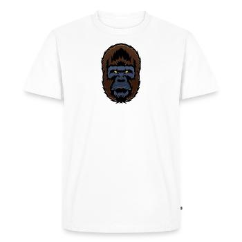 gorille singe primate gorilla 704 o - T-shirt Premium bio Homme - blanc - Devant - Nico (187cm)