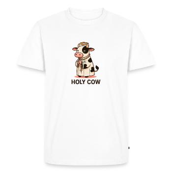Chatpelle #12 - Holy Cow - T-shirt Premium bio Homme - blanc - Devant - Nico (187cm)