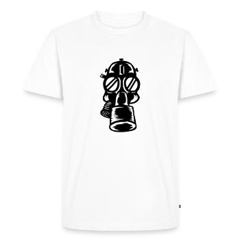 Conception de masque à gaz à filtre rétro - T-shirt Premium bio Homme - blanc - Devant - Nico (187cm)