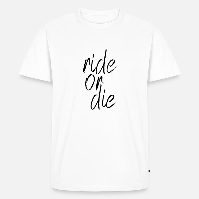 fahr oder stirb - Männer Premium Bio T-Shirt - Weiß