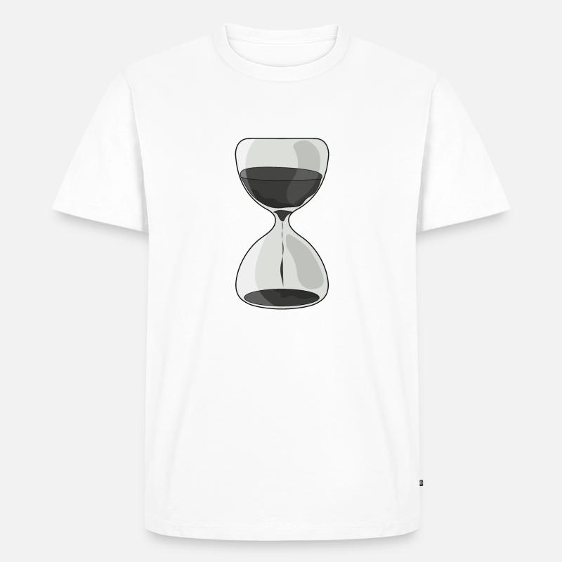 Sanduhr - Männer Premium Bio T-Shirt - Weiß