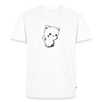 Chaton chibi kawaii - T-shirt Premium bio Homme - blanc - Devant - Nico (187cm)