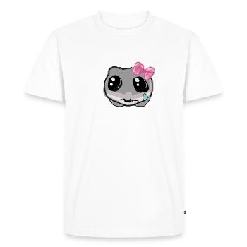 Hamster, illustration, drawing, sad hamster - Men's Premium Organic T-Shirt - white - Front - Nico (187cm)