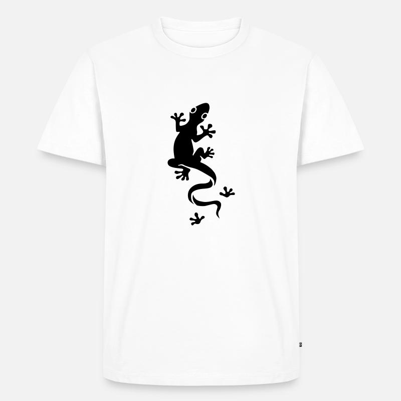 Lizard - Männer Premium Bio T-Shirt - Weiß